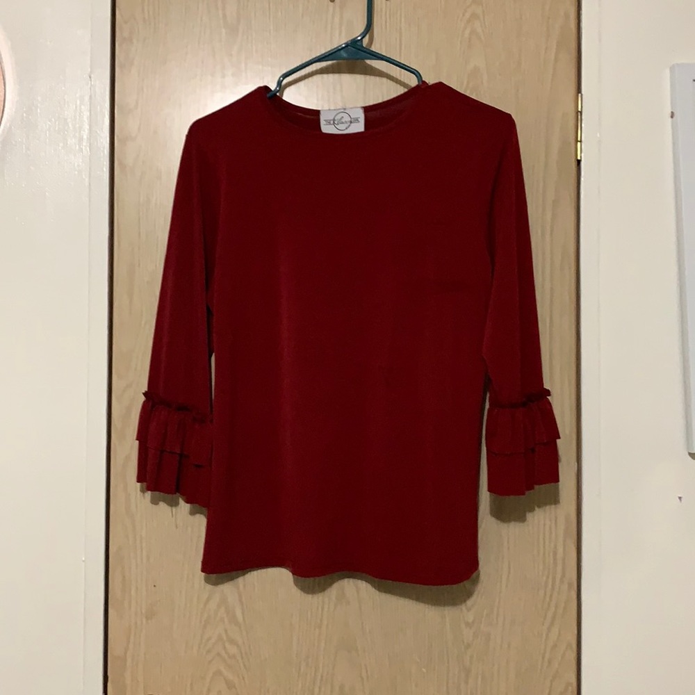 KLASSY GIRL Burgundy Layering Top